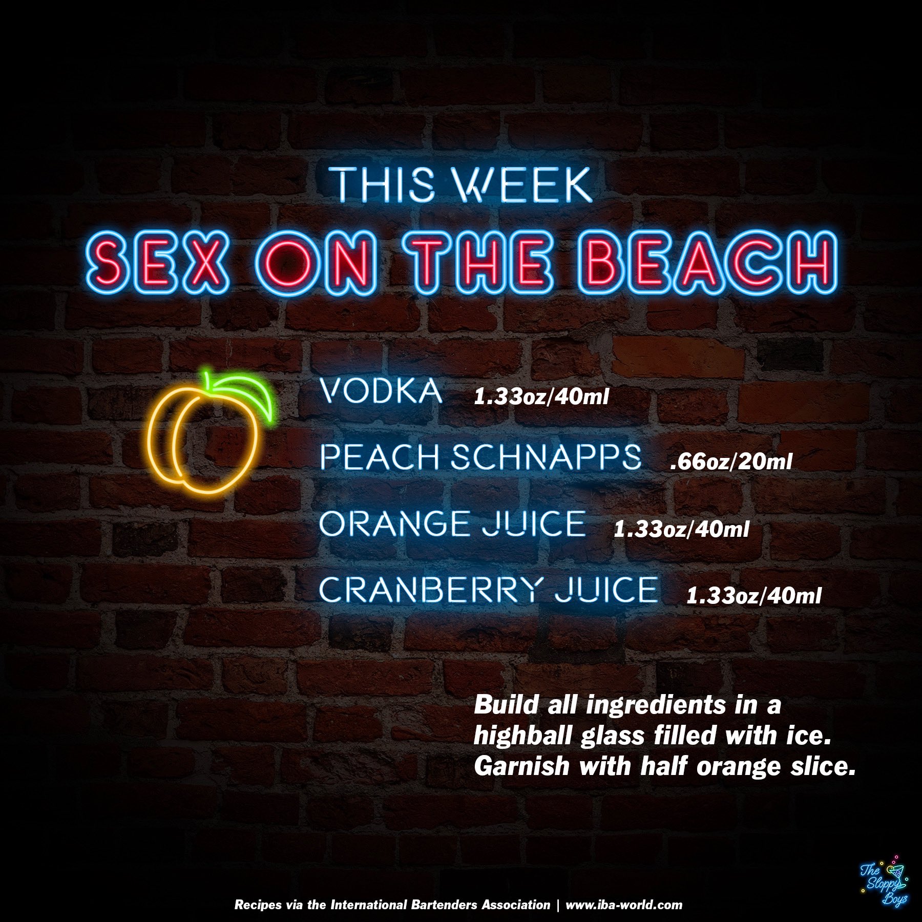Sex on the Beach cocktail